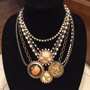 Betsey Johnson whimsical statement necklace
